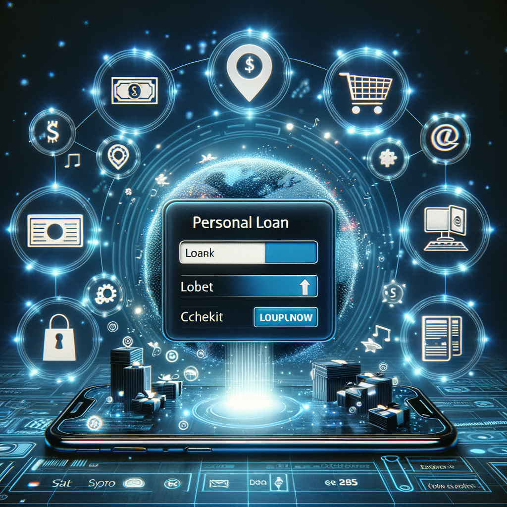 Embedded finance interface showing personal loan integration in digital shopping
